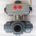 pvc 3 way ball valve manual plastic valve